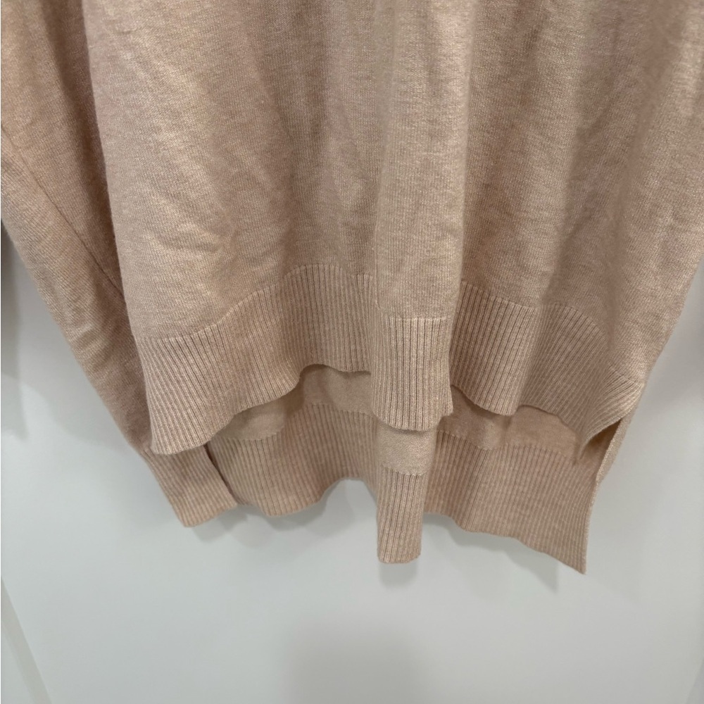 Dreamers By Debut Oversized Cotton Pink V Neck Front Seam Sweater Size M/L - Picture 7 of 12